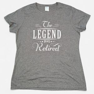 The Legend Has Retired Women's Retirement Graphic Novelty Tee